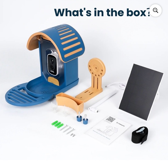 Vinguys Smart Bird Feeder with Camera - Blue and Tan - Picture 2 of 9